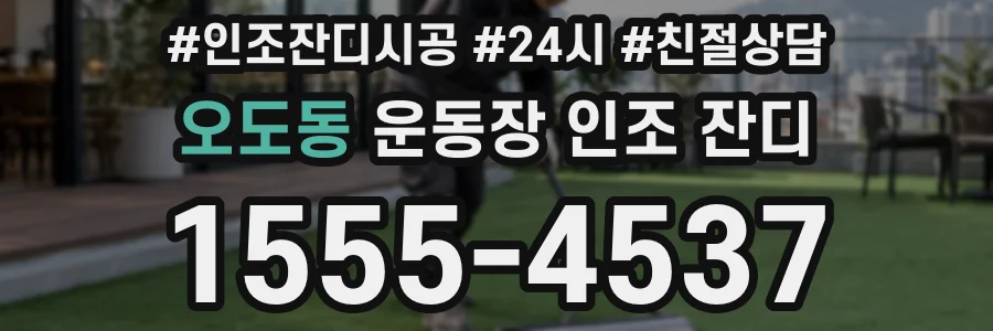 오도동 운동장 인조 잔디