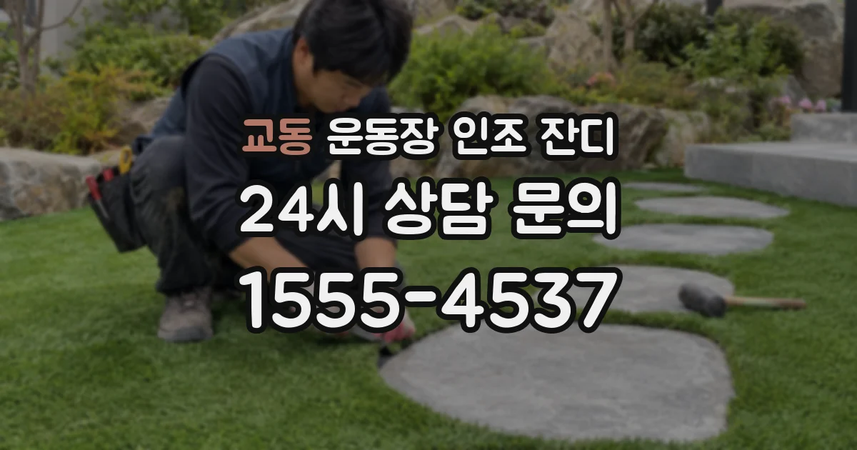 교동 운동장 인조 잔디