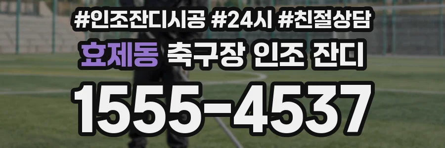 효제동 축구장 인조 잔디
