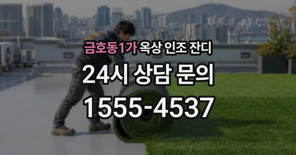 금호동1가 옥상 인조 잔디