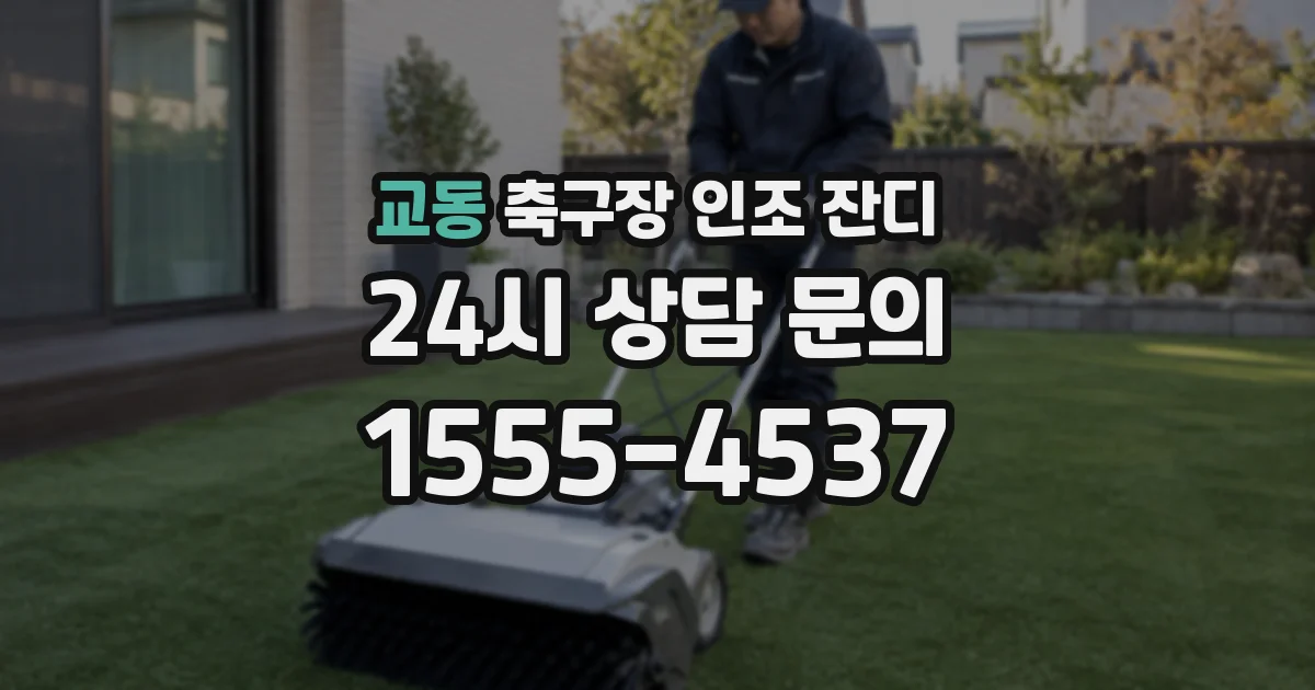 교동 축구장 인조 잔디