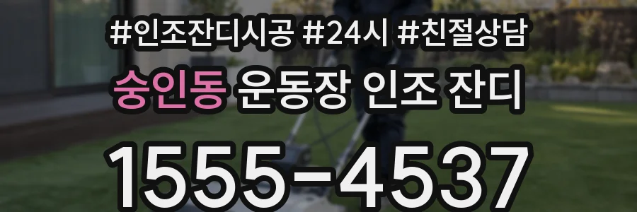 숭인동 운동장 인조 잔디