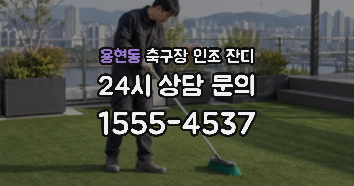 용현동 축구장 인조 잔디