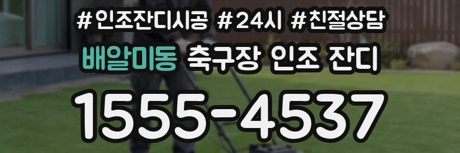 배알미동 축구장 인조 잔디