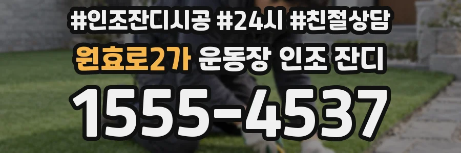 원효로2가 운동장 인조 잔디