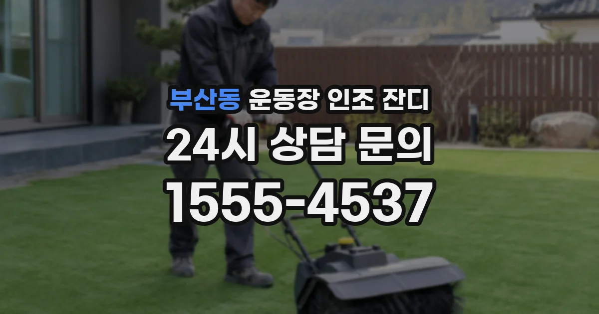 부산동 운동장 인조 잔디