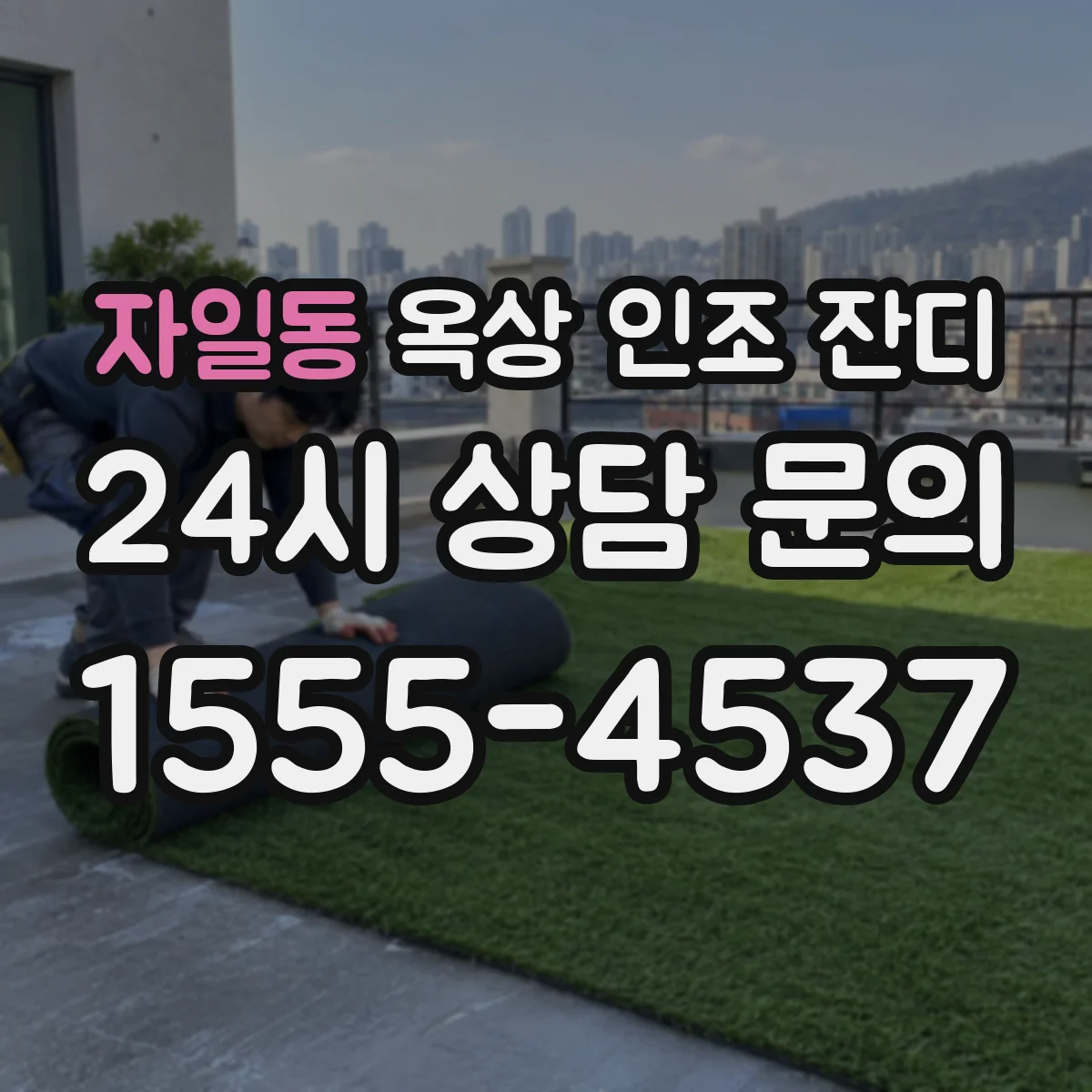 자일동 옥상 인조 잔디