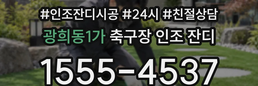 광희동1가 축구장 인조 잔디