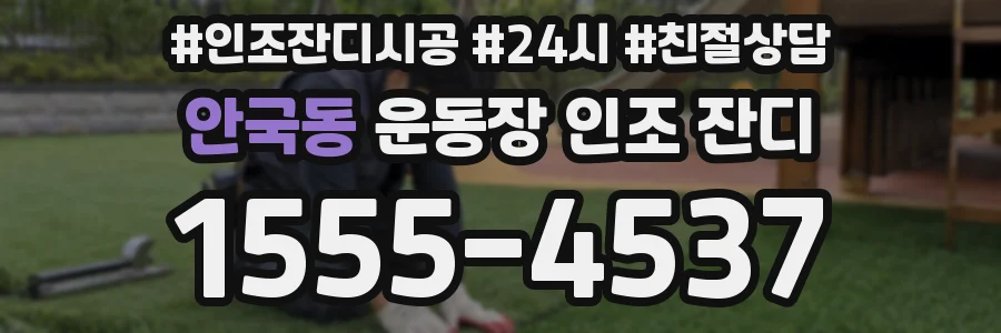 안국동 운동장 인조 잔디