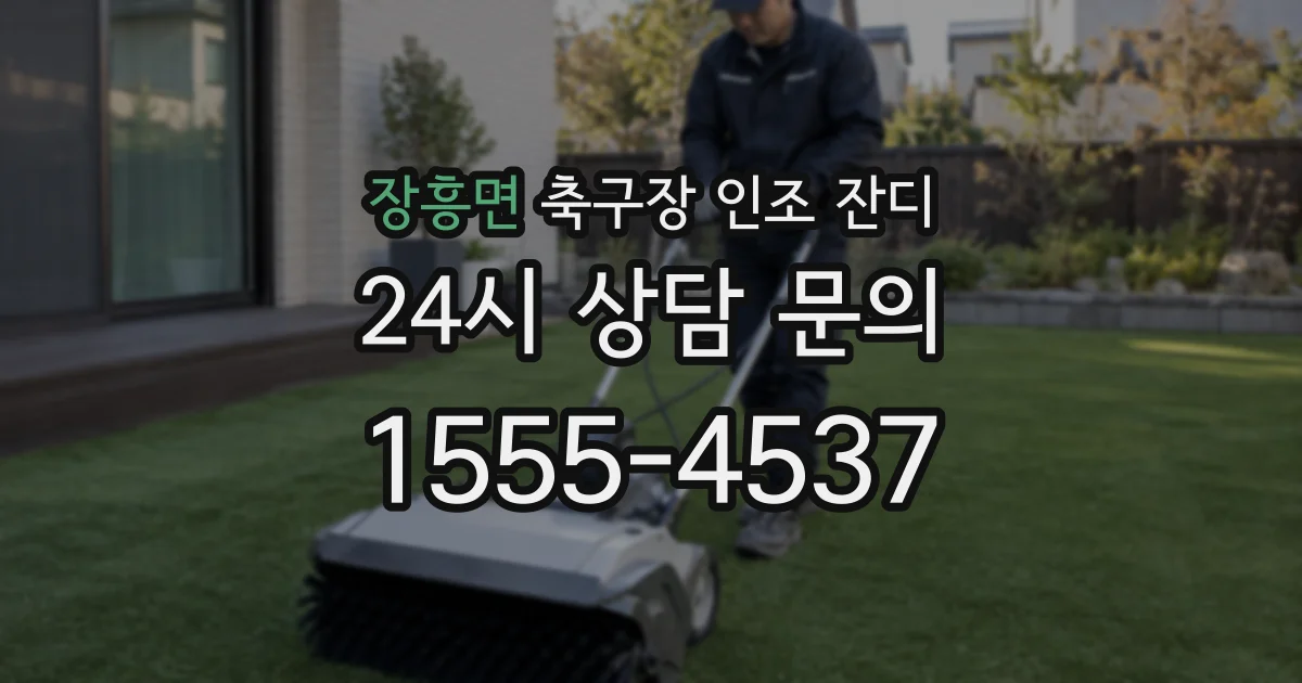장흥면 축구장 인조 잔디