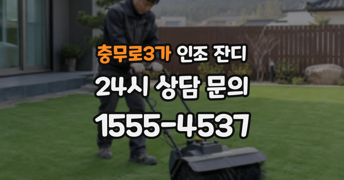 충무로3가 인조 잔디