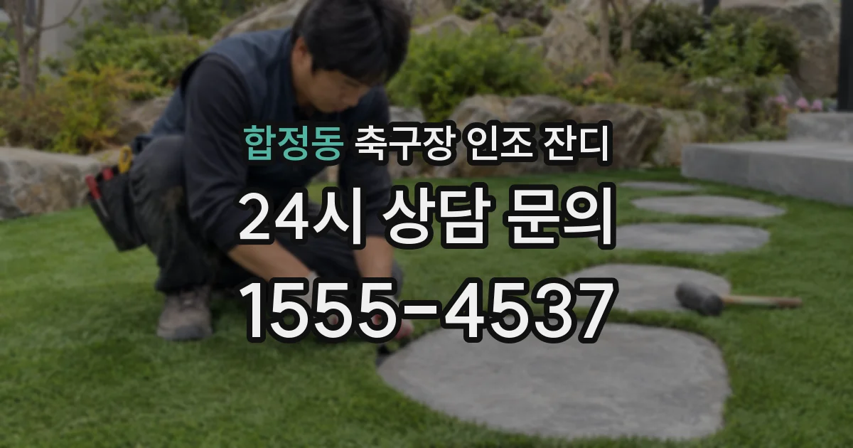 합정동 축구장 인조 잔디