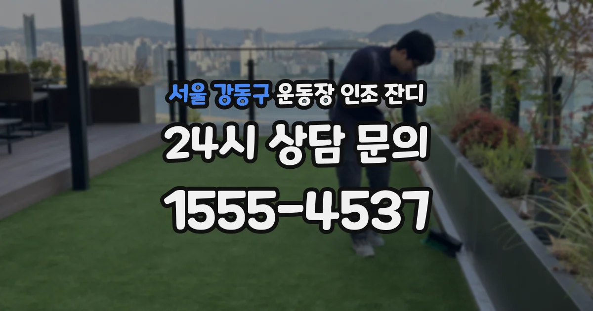 서울 강동구 운동장 인조 잔디