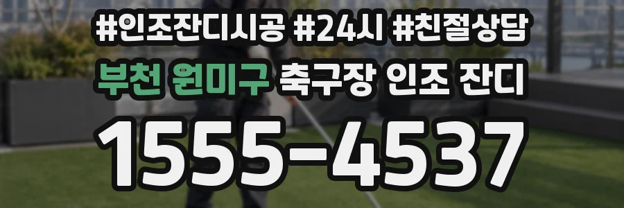 부천 원미구 축구장 인조 잔디