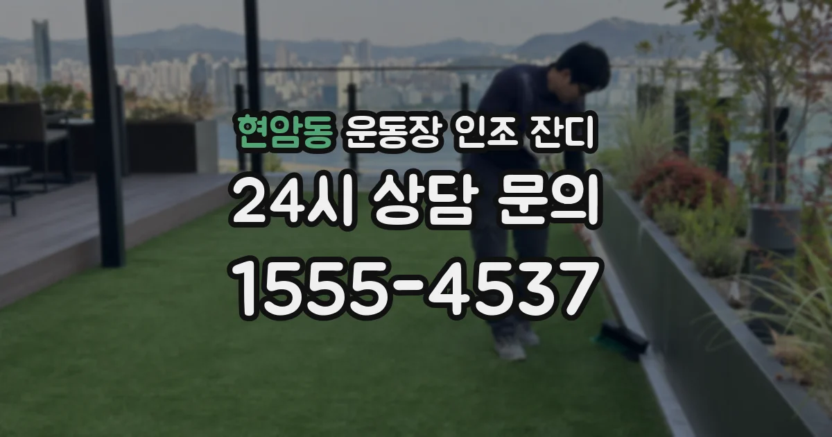 현암동 운동장 인조 잔디