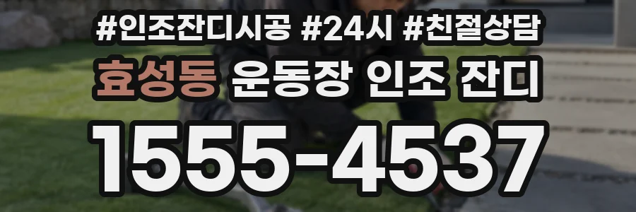 효성동 운동장 인조 잔디