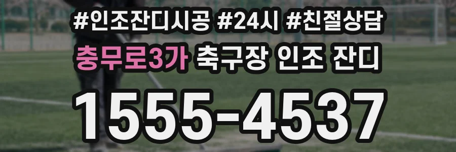 충무로3가 축구장 인조 잔디