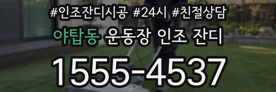 야탑동 운동장 인조 잔디