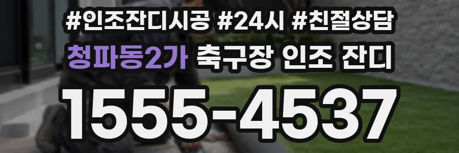 청파동2가 축구장 인조 잔디