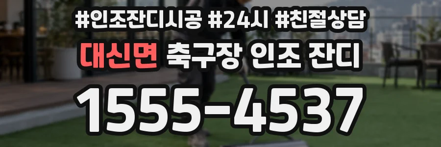 대신면 축구장 인조 잔디
