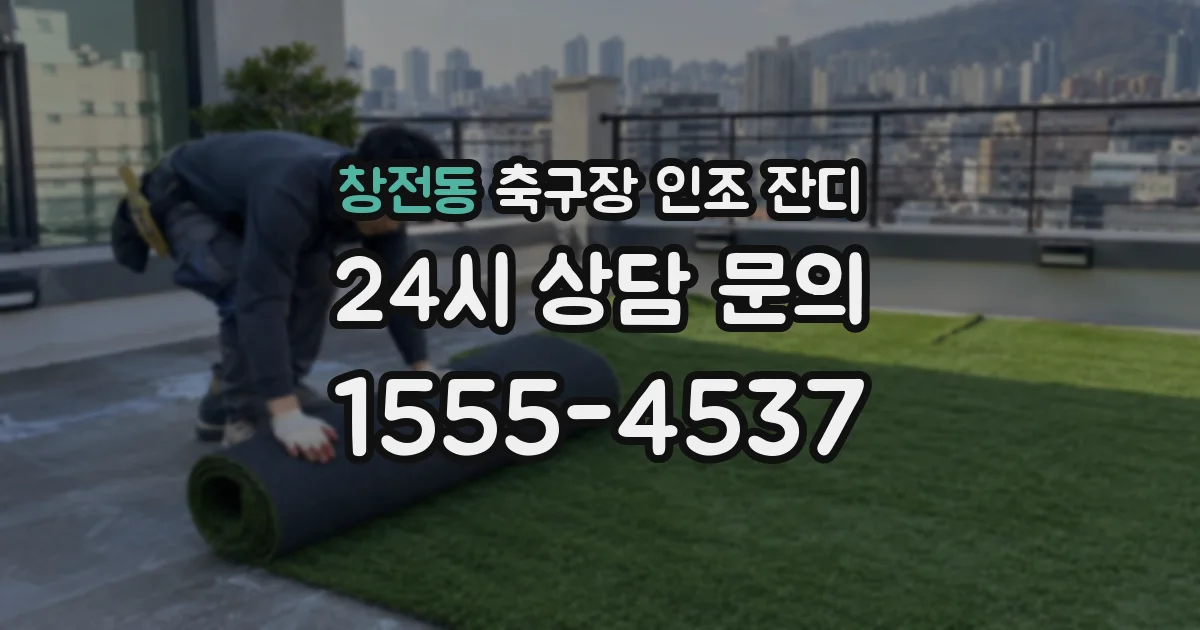 창전동 축구장 인조 잔디