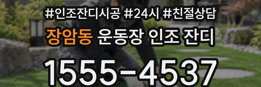 장암동 운동장 인조 잔디