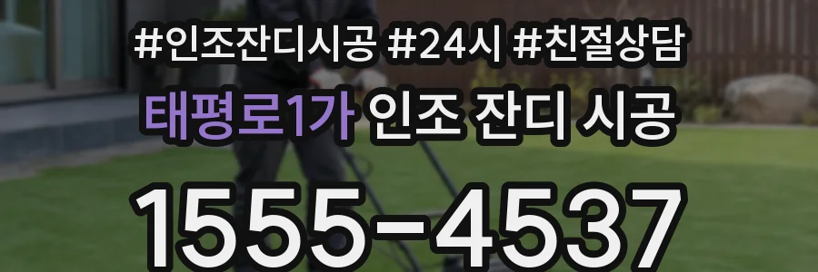 태평로1가 인조 잔디 시공