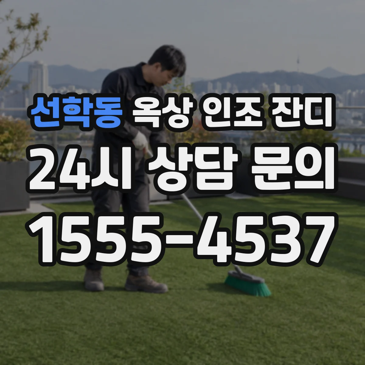 선학동 옥상 인조 잔디