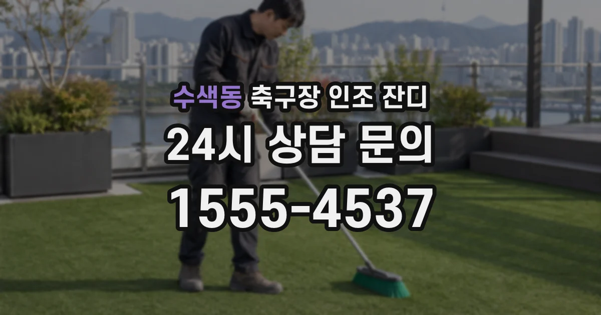 수색동 축구장 인조 잔디