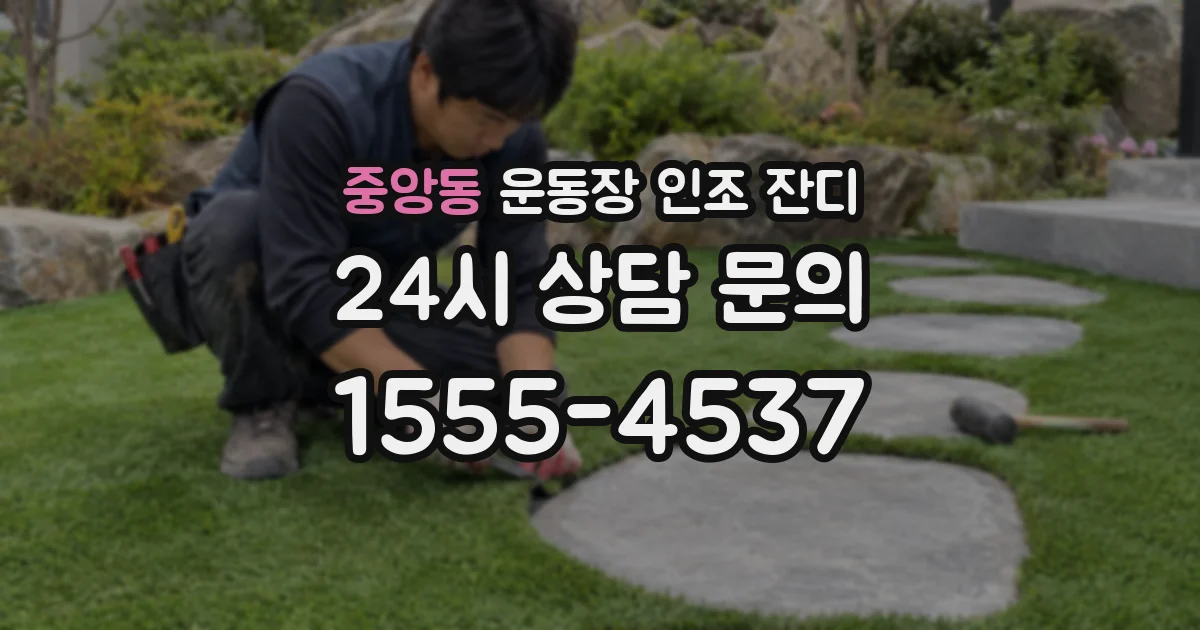 중앙동 운동장 인조 잔디