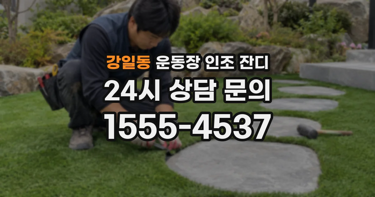 강일동 운동장 인조 잔디