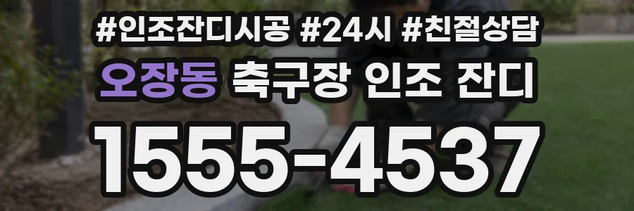 오장동 축구장 인조 잔디