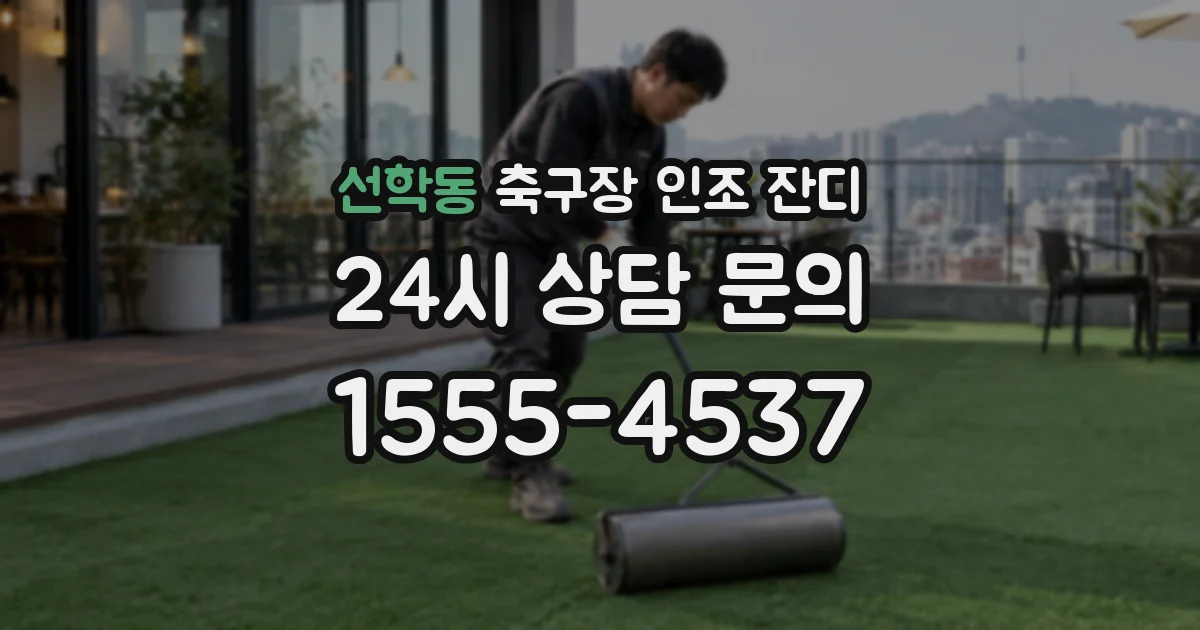 선학동 축구장 인조 잔디