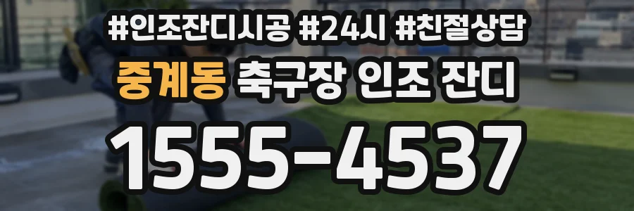중계동 축구장 인조 잔디