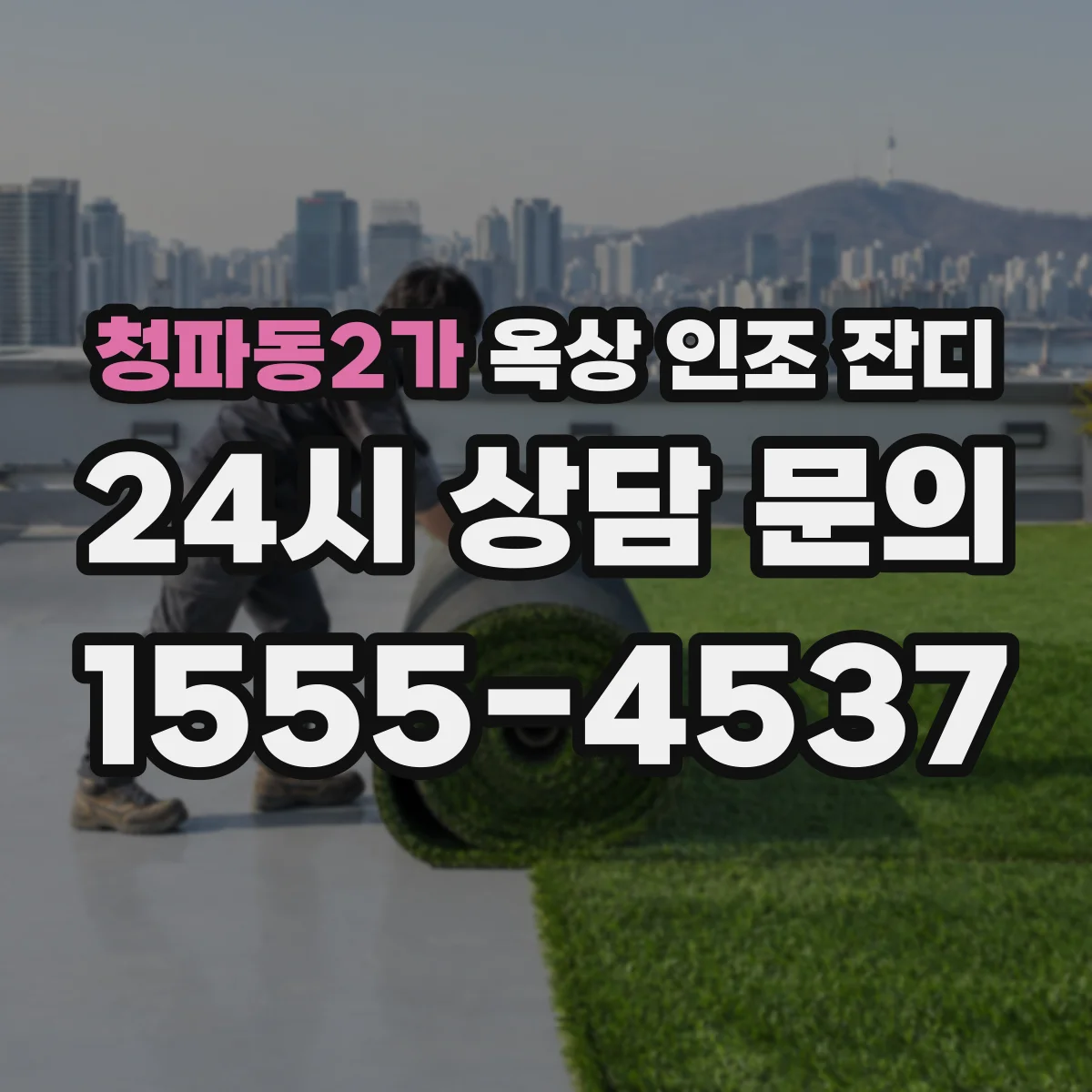 청파동2가 옥상 인조 잔디