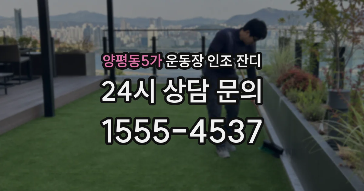 양평동5가 운동장 인조 잔디