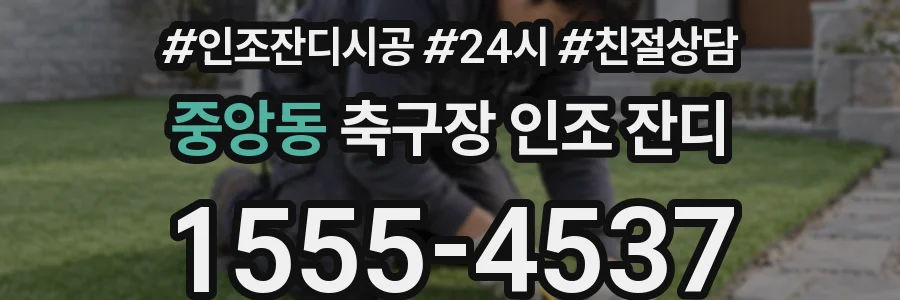 중앙동 축구장 인조 잔디