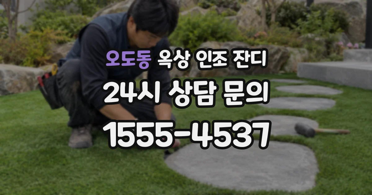 오도동 옥상 인조 잔디
