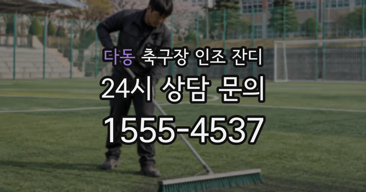 다동 축구장 인조 잔디
