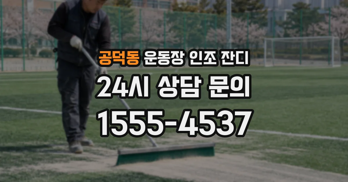 공덕동 운동장 인조 잔디