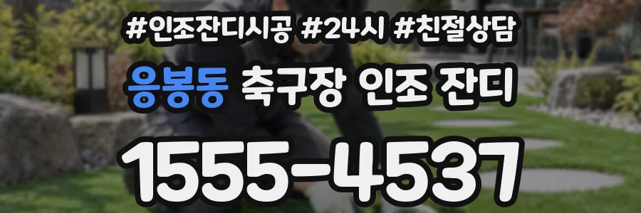 응봉동 축구장 인조 잔디