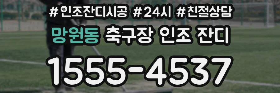 망원동 축구장 인조 잔디