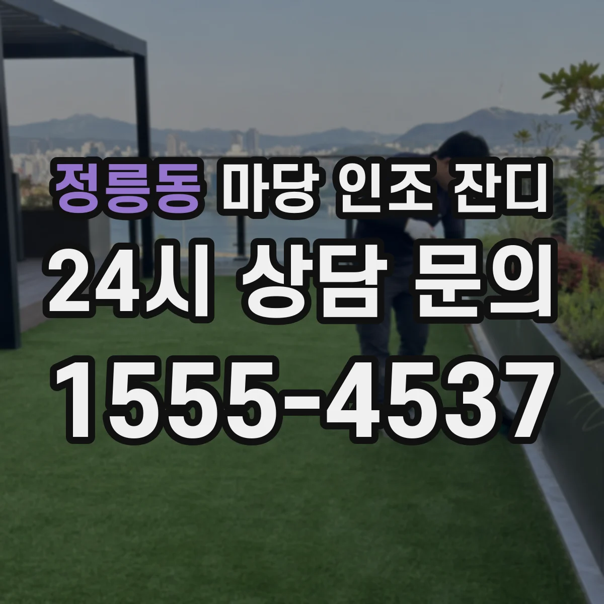 정릉동 마당 인조 잔디