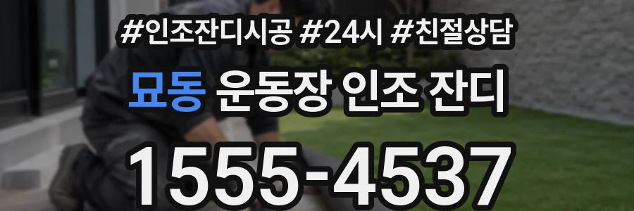 묘동 운동장 인조 잔디