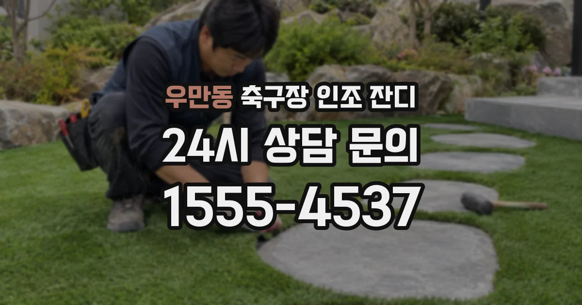우만동 축구장 인조 잔디