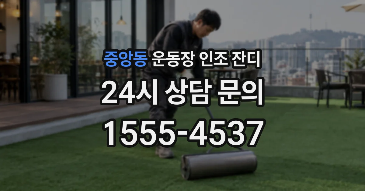 중앙동 운동장 인조 잔디