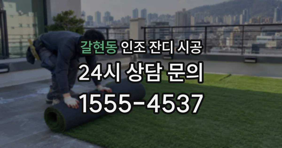 갈현동 인조 잔디 시공