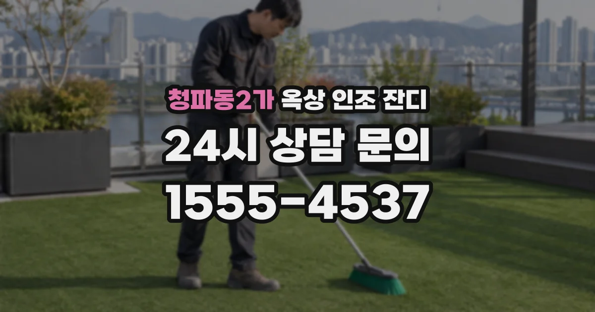 청파동2가 옥상 인조 잔디