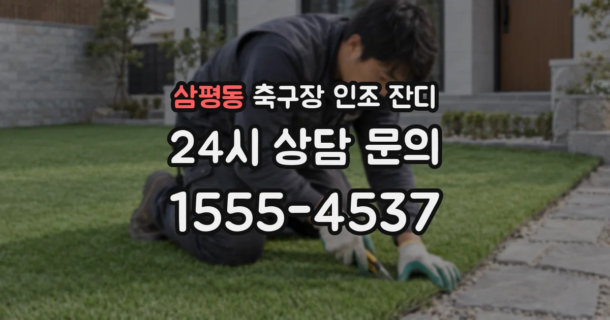 삼평동 축구장 인조 잔디
