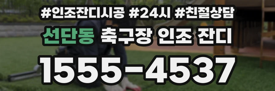 선단동 축구장 인조 잔디